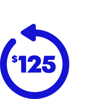 Earn $125 in United travel credit icon